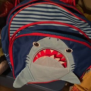 Kids Shark Backpack - Blue and Red